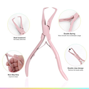 Hair Extension Beading Tool Kit Stainless Steel Micro Link Bead Closer and Remover <b>Pliers</b> <b>Set</b> Professional Hair Extensions Beads - Product Image 2