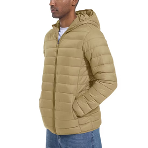 Blousons d'hiver matelassés légers et fins pour hommes, avec fermeture éclair et protège-menton, vente en gros - Product Image 2