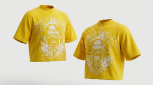 T-shirt personnalisé de qualité supérieure pour hommes, taille plus, imprimé DTG, design personnalisé, confortable, respirant, coupe ample, style streetwear - Product Image 5