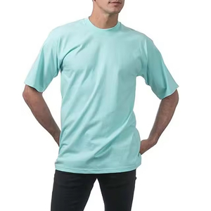 Custom Logo Summer Fitness Training Gym T-Shirt for <b>Men</b> 100% Cotton Breathable and Long with Printed Pattern - Product Image 3