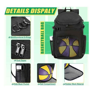 Sac à dos de sport unisexe en velours côtelé personnalisé avec logo, écologique, idéal pour la gym et les voyages, sac à dos de designer pour le handball et le basketball - Product Image 3