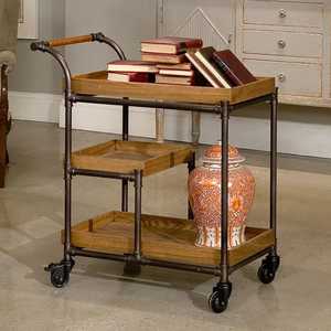 Modern Black Metal Bar Cart 2-Tier Wood <b>Serving</b> <b>Trolley</b> Minimalist Wine Cart Rolling Drink Server Home Bar Furniture Luxury - Product Image 2