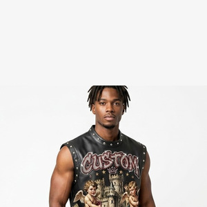 Débardeur personnalisé avec impression graphique en strass, 100% coton, tissu doux, nouveau style tendance, sans manches, pour t-shirt unisexe, confort optimal - Product Image 6