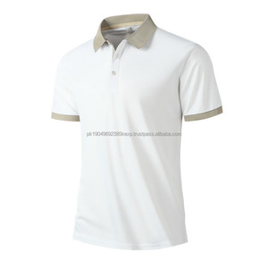 เสื้อโปโลแขนสั้นผ้าไอซ์ซิลค์สำหรับผู้ชายเสื้อโปโลสำหรับวัยกลางคนและผู้สูงอายุสำหรับฤดูร้อน - Product Image 1