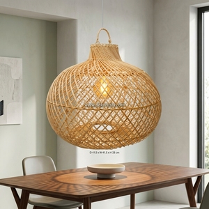 Dekor Asia Handcrafted Modern Luxury Rattan Hanging Lamp Customized Color Middle Size Dimmable Easy Installation Home Interior - Product Image 6