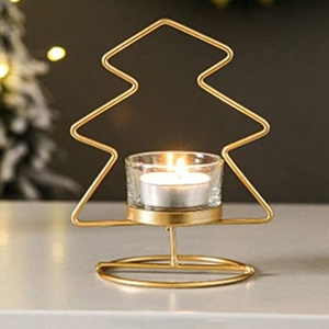 <b>Christmas</b> <b>Tree</b> and Star Tealight Candle Holder Set 2 <b>Christmas</b> decoration & Gifting Candle Votive Holder - Product Image 2
