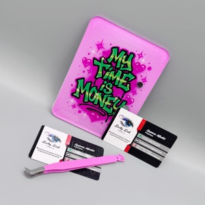 Lucky Lash <b>Tools</b> New Custom Acrylic Tray Rectangle Palette Eyelash Extension <b>Tool</b> <b>Pink</b> With Magnet Fit Sustainable Lash Tiles - Product Image 5