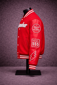 Veste universitaire unisexe en laine brodée Shamsher Sports SS-VJ-25, style unique, meilleur prix, fermeture à boutons recouverts sur le devant - Product Image 5