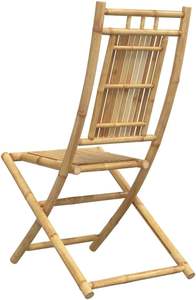 Silla Plegable de Bambú Ecológica Hecha a Mano, Silla de Jardín para Exteriores, Muebles Plegables de Bambú para Balcón, Cafetería, Restaurante - Product Image 5