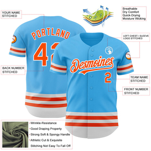 Camisetas de Béisbol Deportivas de Alto Rendimiento, Tallas Grandes, Camisetas de Equipo para Hombre, Camisetas Deportivas Juveniles con Botones, Camisetas Bordadas, Ropa Deportiva OEM - Product Image 3
