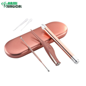 Kit de nettoyage d'oreilles en acier inoxydable allemand de qualité supérieure pour adultes et enfants, ensemble d'outils pour enlever le cérumen - Product Image 4