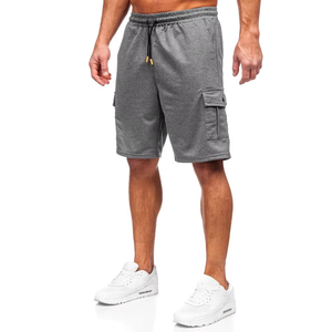 Shorts cargo pour hommes avec logo personnalisé, longueur genou, en toile de coton extensible, durables, multi-poches, décontractés, vente en gros par le fabricant - Product Image 6