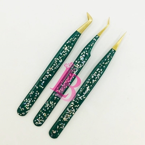 Pinzas para Pestañas de Primera Calidad, Pinzas para Extensión de Pestañas de Visón con Logotipo de Marca Privada, Pinzas de Acero Inoxidable para Volumen Ruso - Product Image 3