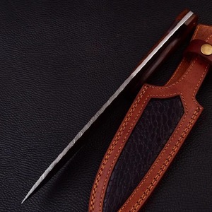 Couteau de chef en acier damas forgé à la main, manche en bois, style japonais, couteau de cuisine pour droitier - Product Image 6