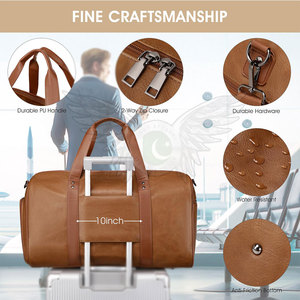 Sac de voyage en cuir pratique avec plusieurs poches, idéal pour les voyages professionnels, les séances de sport et le transport quotidien - Product Image 6