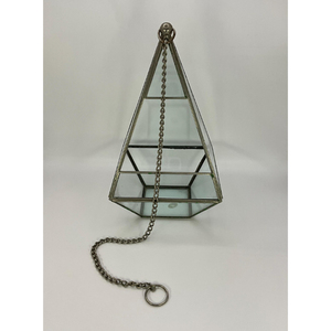 Terrarium mural moderne en métal et verre avec cadre finition noir brillant, haute qualité, pour décoration de table à la maison - Product Image 2