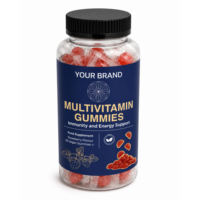 Bonbons gélifiés moelleux aux saveurs de fruits premium avec mélange de fruits naturels, emballage en conteneur scellé pour une consommation quotidienne pratique