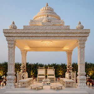 Mandap tradicional estilo templo para la grandiosa celebración de bodas en el sur de la India, Mandap Tirupati Balaji para bodas hindúes tradicionales - Product Image 4