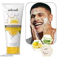 LyonsBarry Gel Nettoyant Visage Liquide 3-en-1 Bio au Citron pour une Peau Éclatante, Adapté à Tous Types de Peau