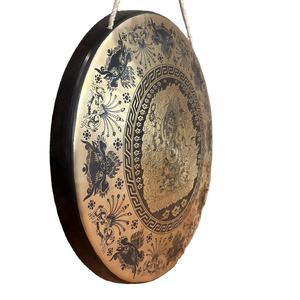 Campana de canto espiritual de Metal Gong tibetano tradicional tallada para meditación, curación, decoración de Yoga - Product Image 3