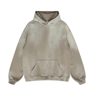 Sweat-shirt à capuche oversize tie-dye pour homme, manches régulières, coton French Terry, décontracté, pull d'automne avec poche - Product Image 3