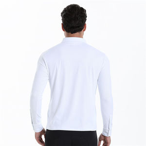 เสื้อโปโลขี่ม้าผู้ชายสีขาว แขนยาว ผ้าตาข่ายเต็มตัว - Product Image 3