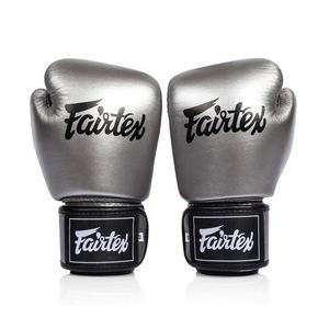 Nuevo Modelo de Guantes de Boxeo Fairtex Plateados Metálicos, Guantes de Piel Genuina para Muay Thai, Guantes de Sparring Profesionales con Logotipo Personalizado - Product Image 1