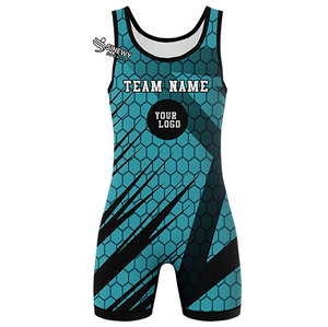 Justaucorps de musculation pour hommes avec logo personnalisé et tissu extensible - Design de sublimation personnalisable - Product Image 2