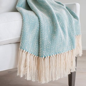 Handwoven Organic Cotton <b>Throw</b> Blanket Wholesale | Geometric Pattern | Moradabad - Product Image 3