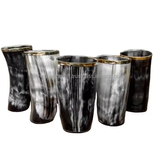 Verre à boire artisanal personnalisé en corne de bœuf et de buffle, verrerie naturelle en corne de bœuf et de buffle par HANNAN HANDICRAFT - Product Image 2