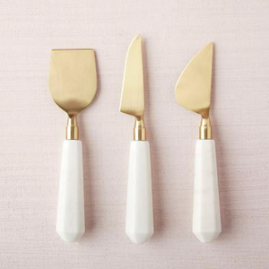 Elegant Golden Cheese Serving Set For Charcuterie <b>Boards</b> Modern Marble Inlay Design Kitchen Utensils High-Quality Cheese <b>Tools</b> - Product Image 4