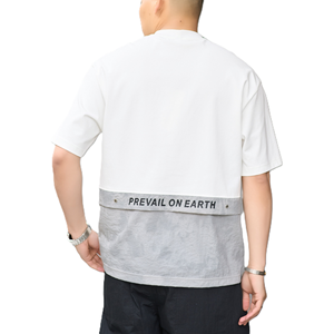 T-shirt de haute qualité pour homme, design tendance, décontracté, en coton lourd 100%, coupe ample, uni - Product Image 2