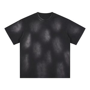 Camiseta de Algodón Rosa Degradado para Hombre, Talla Grande, Estilo Casual de Verano, Manga Corta, Tejido Liso - Product Image 1
