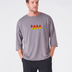 Camiseta de Manga Corta Gris para Hombre, Proveedor Pakistaní, con Logotipo Personalizado, Cuello Redondo, Estilo Casual, Diseño Frontal, Largo Regular - Product Image 4
