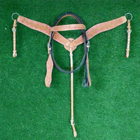 Ensemble de têtière et de collier de poitrail en cuir de haute qualité, disponible au prix de gros pour l'équitation