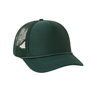 Custom Baseball Hat Foam Front 5 Panel Outdoor Style Structured Cap with <b>Rope</b> Detail Mesh Back Trucker Hat for Sports Streetwear - Product Image 2