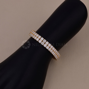 New Arrival 15.20 Ct Round Cut Lab Grown Diamond <b>Bangle</b> in 10K 14K 18K Solid Gold Diamond <b>Bracelets</b> <b>Bangles</b> for Export Sale - Product Image 1