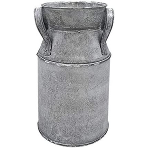 Maceta de Metal Galvanizado Estilo Rústico para Decoración del Hogar y Balcón, Diseño Moderno, Color Blanco Lavado - Product Image 3