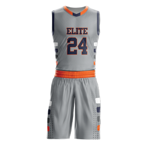 Men's Reversible Basketball Jersey Set Summer Breathable Team Uniform With Shorts Sublimation <b>Athletic</b> Sports Apparel - Product Image 1