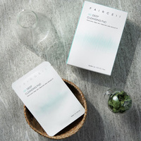 [ROUNDEARTH] Lingettes nettoyantes profondes Faircell 180 pour le démaquillage, contrôle des pores et du sébum, à la mandarine verte