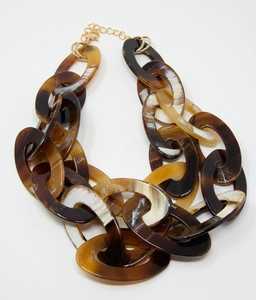 Colliers artisanaux en corne perlée, chaîne à maillons en corne naturelle, bijoux fantaisie, accessoires de mode ethniques bohèmes, vente en gros - Product Image 2
