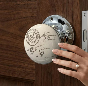 Pomo de Puerta Redondo de Cerámica, Estilo Moderno, Blanco con Base Cromada, para Armario, Dormitorio, Cocina, Cajón, Mueble, Diseño Duradero - Product Image 6