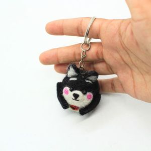 Handmade <b>Wool</b> Felt Dog Keychain Cute Animal Bag Charm - Product Image 4