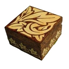 DESGIAN NATURAL <b>WOODEN</b> Premium Printed Home <b>Wooden</b> Tabletop <b>Spice</b> Box With Separate Compartments for <b>Spices</b> and - Product Image 3