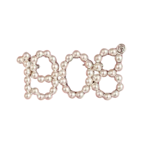 Broche Elegante de Perlas Doradas 1908 para Mujer, Pin Decorativo para Solapa, Joyería de Moda, Pin de Letra de Perlas, Accesorio de Regalo para Blazer - Product Image 1