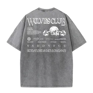 Camiseta Lisa Oversize para Hombre, Algodón Grueso, Impresión Personalizada, Venta al por Mayor, Proveedor de Ropa Urbana 2026 - Product Image 2