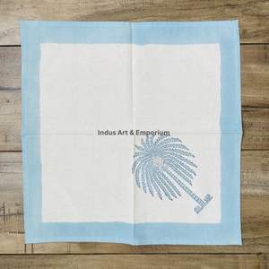 Set de table et serviettes imprimés à la main - Achetez des sets de table personnalisés, des nappes peintes à la main, des sets de table et serviettes imprimés à la main en stock - Product Image 5