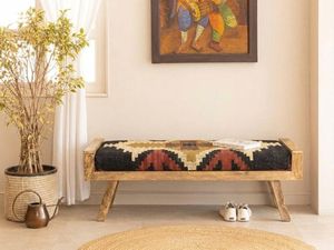 Alfombra Kilim de Yute y Lana Tejida a Mano, Ecológica, con Patrón Geométrico Tradicional, para Entrada, Dormitorio, Pasillo, Sala de Estar, Apartamento - Product Image 5
