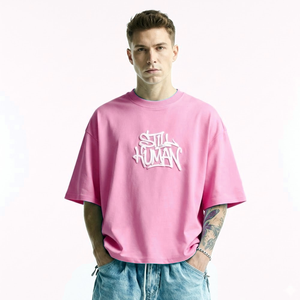 Camisetas de Hombre de Moda con Cuello Redondo y Manga Corta, Personalizables con Logotipo, Estampadas, de Algodón 100% de Alta Calidad, Corte Holgado - Product Image 1
