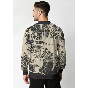 Chaqueta Bomber de Satén con Cuello Alto Bordado Personalizado para Hombre, 100% Poliéster, Transpirable y Reversible para Invierno - Product Image 3